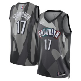 Brooklyn Nets Dennis Schroder Nike 2024-25 City Edition Harmaa Miesten Pelipaidat Swingman